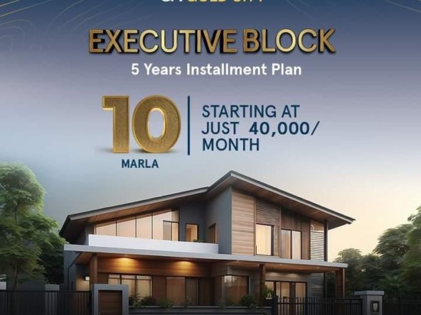 10 Marla plot for sale in CA gold City sialkot executive block on 5 years installments plan