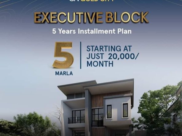 5 Marla Plot For Sale CA Gold City Executive Block