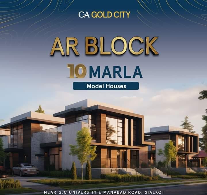 10 Marla house for sale in CA Gold City Sialkot on 2 years installments plan