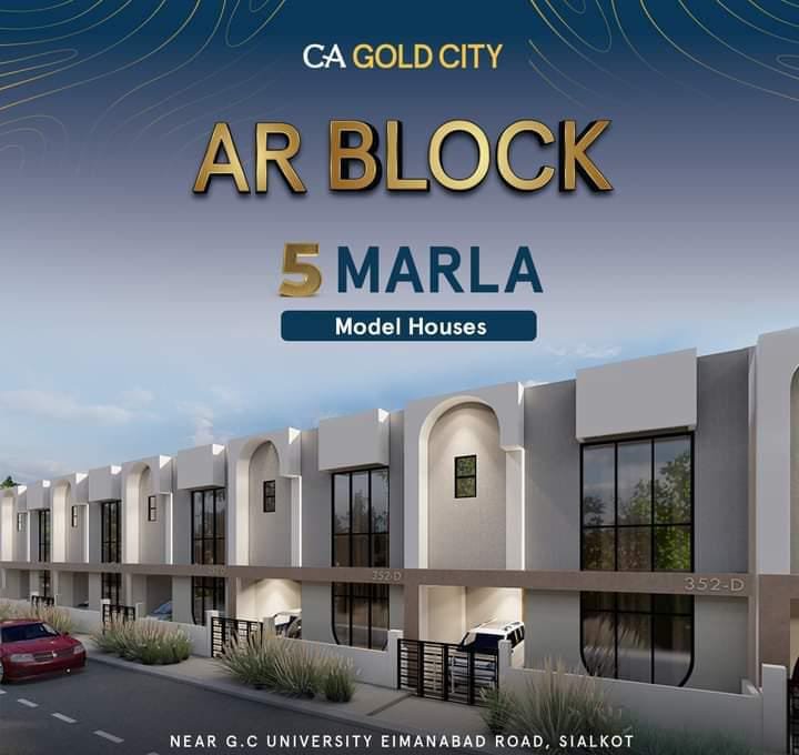 CA Gold City Sialko 5 marla house for sale on 2 years installments plan